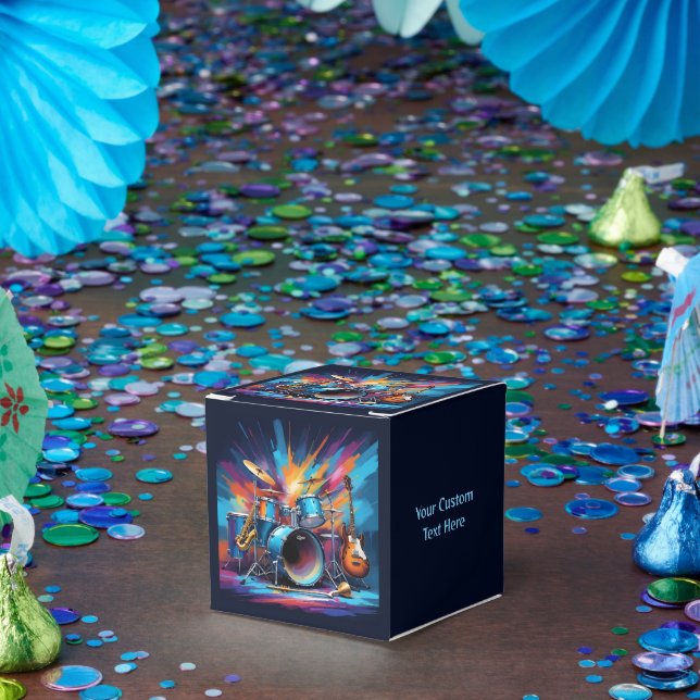 Custom Text Musical Instruments Favor Box (Party)