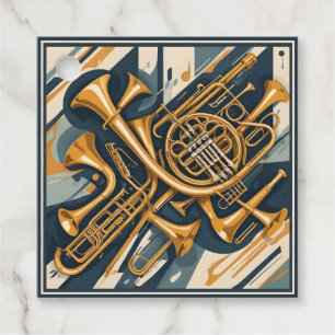 Custom Text Musical Instruments Favour Tags