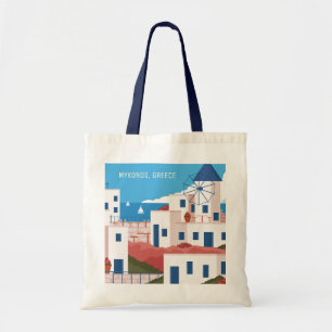 Custom Text Mykonos Greece Tote Bag