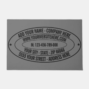 Custom Text Name Address Info Company Doormat
