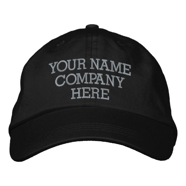 Custom Text Name Colours Hat Embroidered Cap (Front)