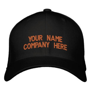 Custom Text Name Embroidered Baseball Cap Example