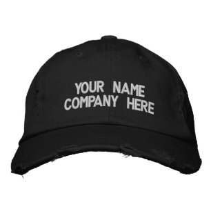 Custom Text Name Embroidered Hat Your Colours