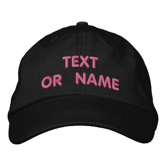 Custom Text Name Hat Your Embroidered Baseball Cap (Front)
