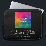 Custom Text Name Image Colour Elegant Template Laptop Sleeve<br><div class="desc">Custom Image Photo Picture Business Company Logo Add Text Name Template Elegant Modern Neoprene 10 inch Laptop Sleeve.</div>