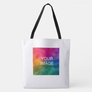 Custom Text Name Image Photo Logo Shoulder Tote Bag