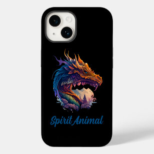 Custom Text Name Majestic Cool Dragon Case-Mate iPhone 14 Case