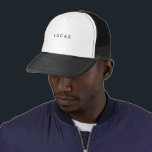 Custom Text, Name, Monogram Trucker Hat<br><div class="desc">diy do it yourself create it yourself make your own design your own gift add his or her name add your photo or picture add initials or monogram brand logo promotional merchandise cute custom personalized text trendy trucker hat</div>