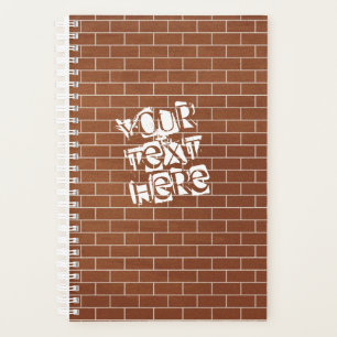 Custom Text Name Planner Brick Wall