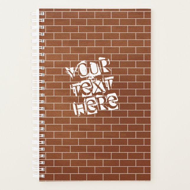 Custom Text Name Planner Brick Wall (Front)