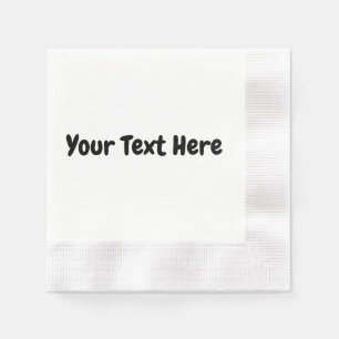 Custom Text  Napkin