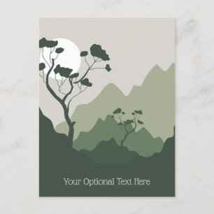 Custom Text Nature Illustration Postcard