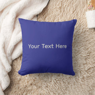 Custom Text Navy Blue | Personalized Welcome Throw Pillow