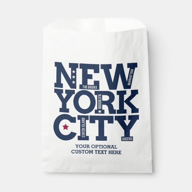 Custom Text New York City Favour Bag (Front)