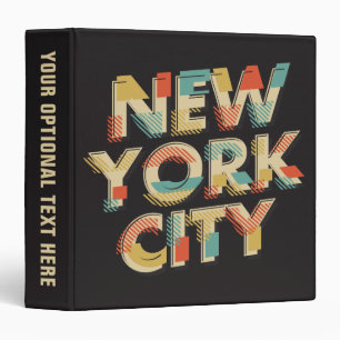 Custom text New York City Typography binders