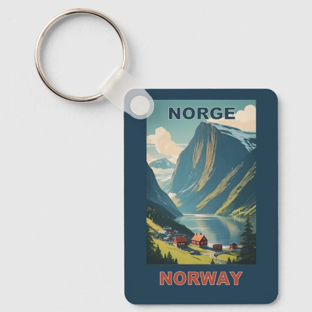Custom Text Norway Keychain (Front)