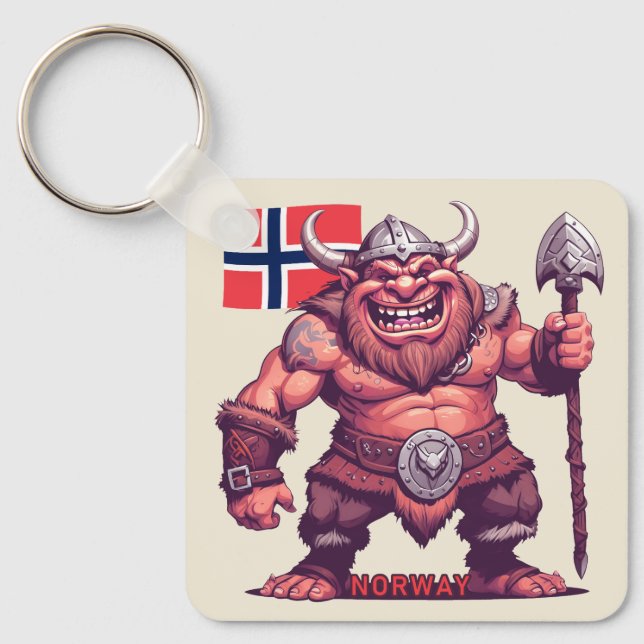 Custom Text Norwegian Troll Keychain (Front)