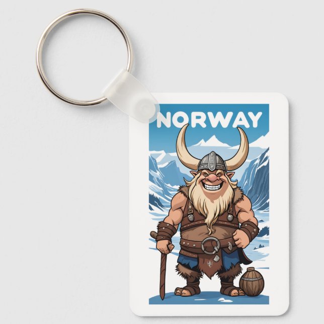 Custom Text Norwegian Troll Keychain (Front)