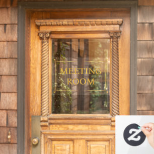 Custom Text Office House Use Meeting Room Pantry Window Cling