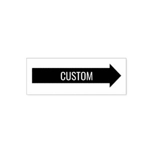 Custom Text on Arrow Self-inking Stamp