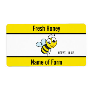 Custom Text on Honey Jar Label