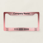 Custom Text on Pink Brushed Metal Look