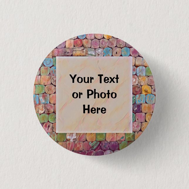 Custom Text or Photo 1 Inch Round Button (Front)