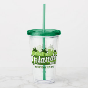 Custom Text Orlando Florida Acrylic Tumbler