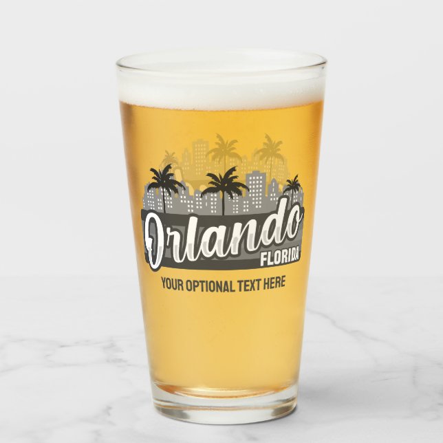 Custom Text Orlando Florida Glass (Back Filled)