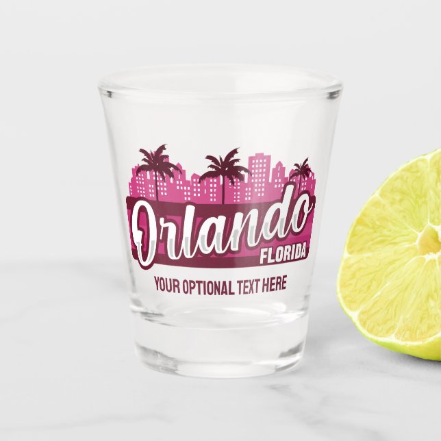 Custom Text Orlando Florida Shot Glass (Front)