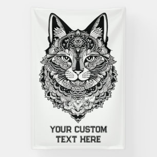 Custom Text Ornamental Cat Banner