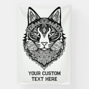 Custom Text Ornamental Cat Banner