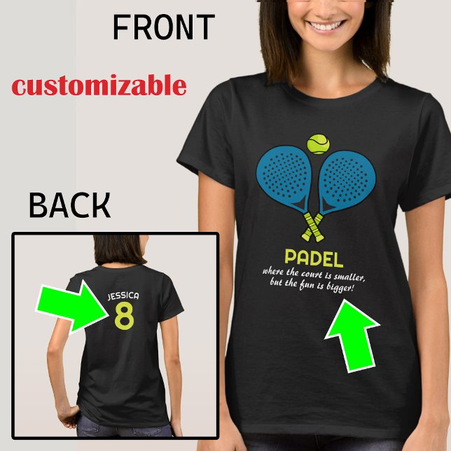 🎾Custom text,  Padel Passion Tee (🎾Custom text, back and front, Padel Passion Tee)
