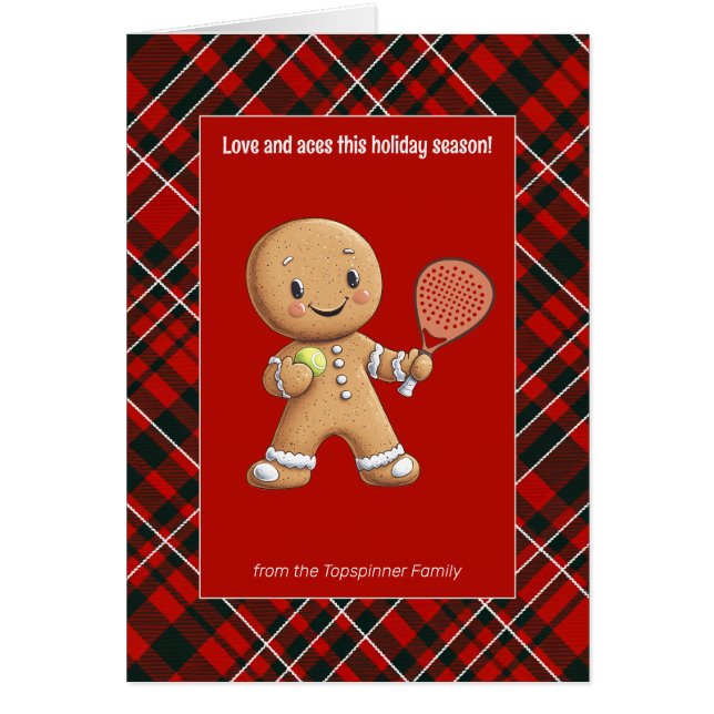 🎾🎄Custom text,  Padel Powered Christmas (Front)