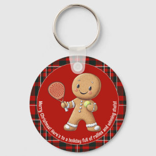 🎾🎄Custom text,  Padel Powered Christmas Keychain
