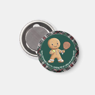 🎾🎄Custom text, Padel Powered Christmas Magnet