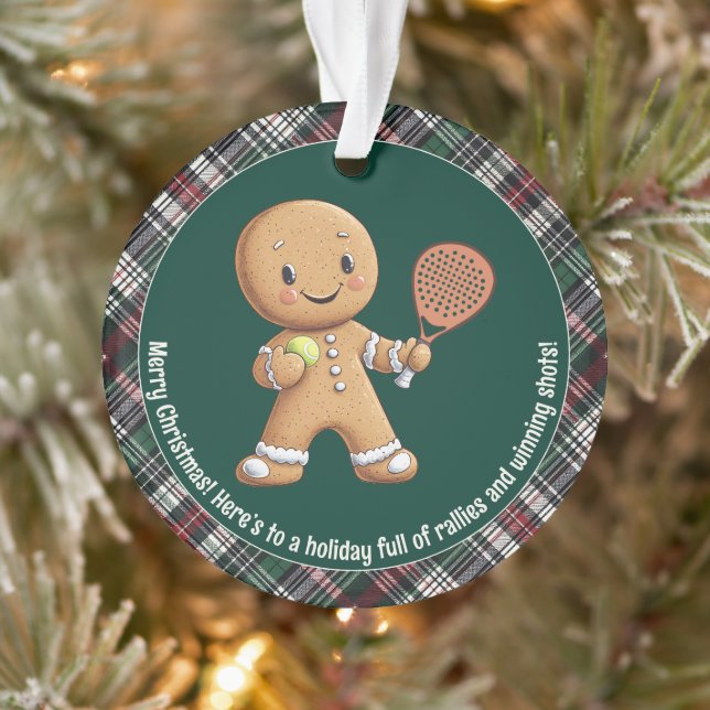 🎾🎄Custom text,  Padel Powered Christmas Ornament (Tree)