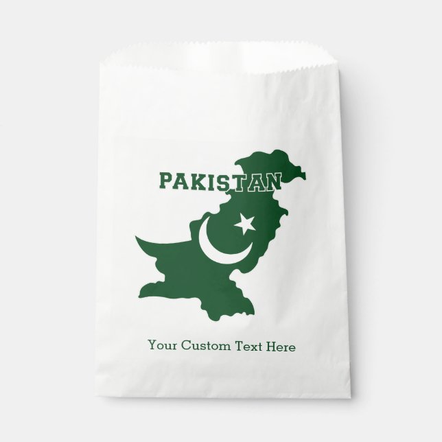 Custom Text Pakistan Favour Bag (Front)