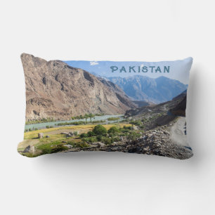 Custom Text Pakistan Lumbar Pillow