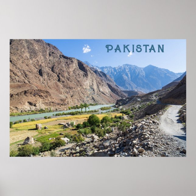 Custom Text Pakistan Poster (Front)