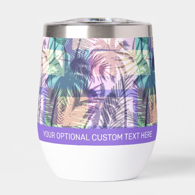 Custom Text Palm Trees Pattern (Front)