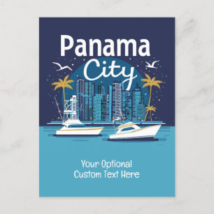 Custom Text Panama City Postcard