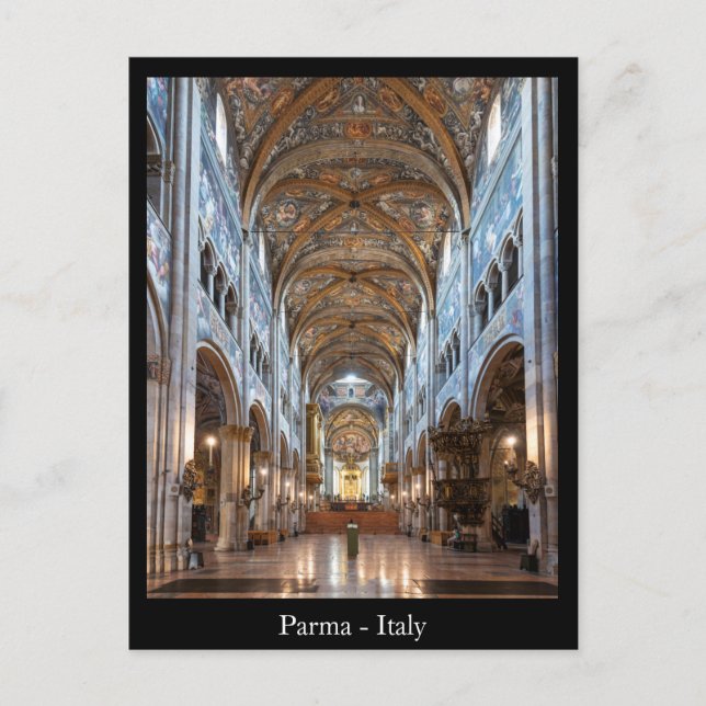 Custom text Parma Cathedral, Italy Postcard (Front)