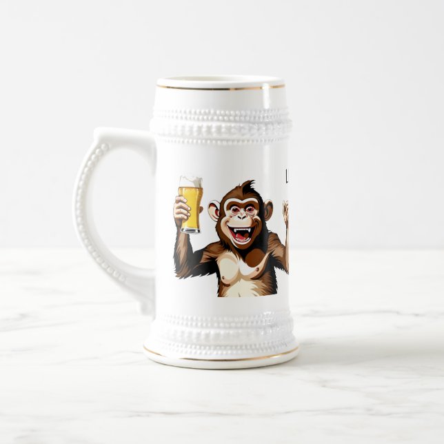 Custom Text Party Animal Beer Stein (Left)