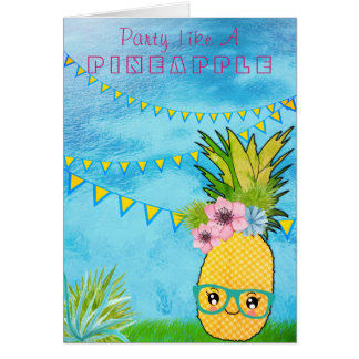 Custom Text / Party Pineapple Kawaii Summer Beach