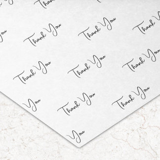 Custom Text Pattern Thank You Tissue Paper