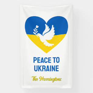 Custom Text Peace to Ukraine Banner