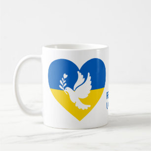 Custom Text Peace to Ukraine Coffee Mug
