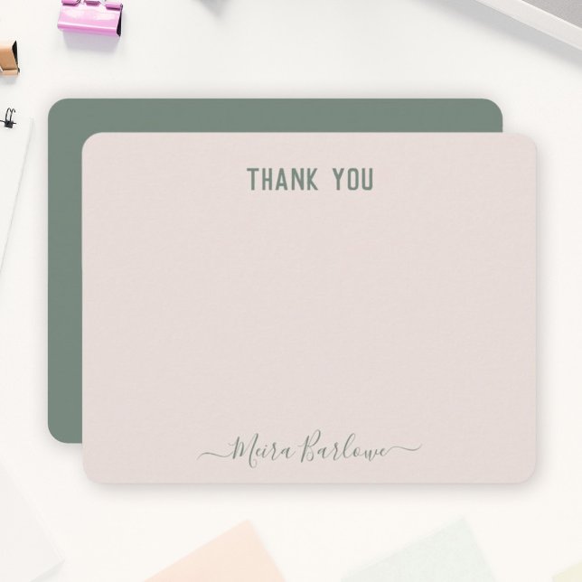 CUSTOM TEXT Personal Modern Script Calligraphy Card (Creator Uploaded)