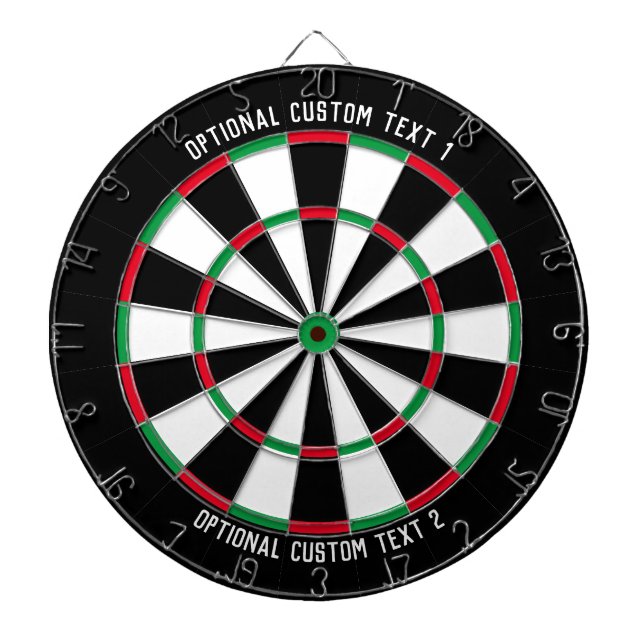Custom Text Personalized Classic Dartboard (Front)